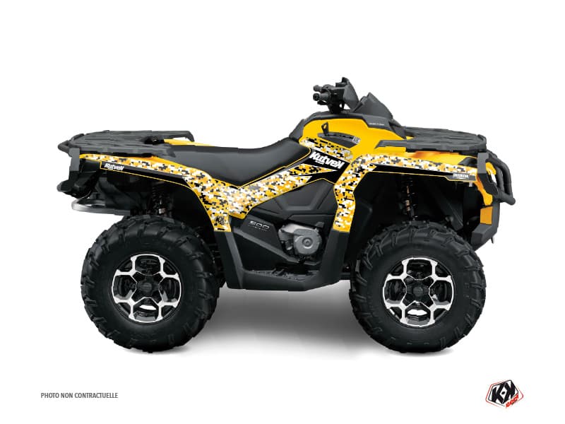 kit decorativo quad predator can am outlander 1000 nero giallo | Can am | Kutvek