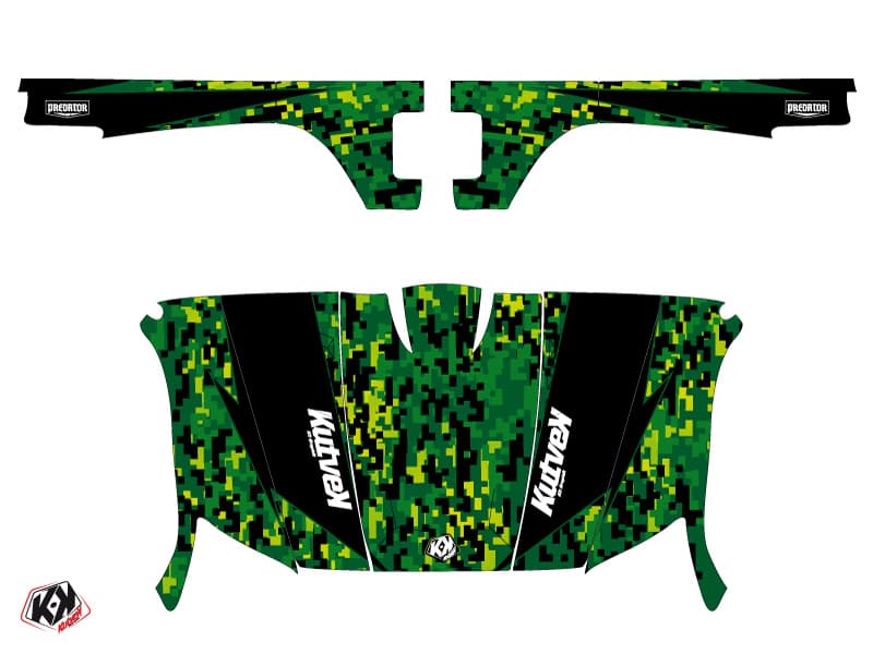 Yamaha Rhino UTV Predator Graphic Kit Black Green | Yamaha | Kutvek - View 2
