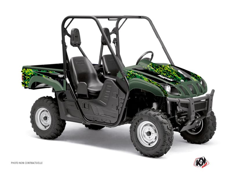 kit graphique ssv yamaha rhino predator noir-vert  