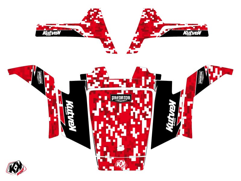 kit graphique ssv polaris rzr 170 predator rouge | Polaris | Kutvek - View 2