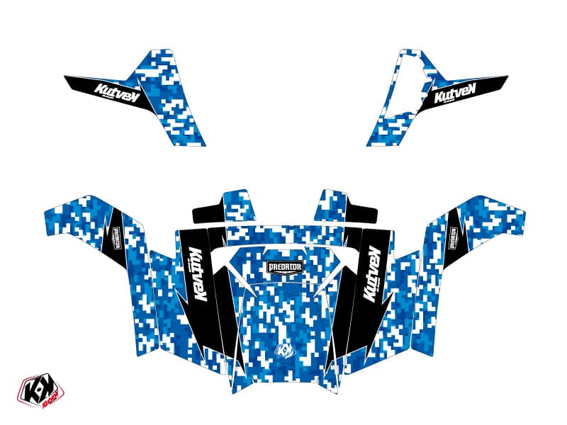 kit graphique ssv polaris rzr 570 predator bleu | Polaris | Kutvek - View 2