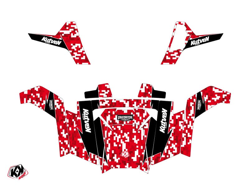 kit graphique ssv polaris rzr 570 predator rouge | Polaris | Kutvek - View 2
