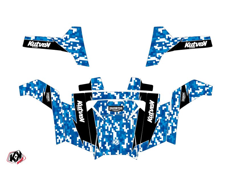 kit graphique ssv polaris rzr 800 predator bleu | Polaris | Kutvek - View 2