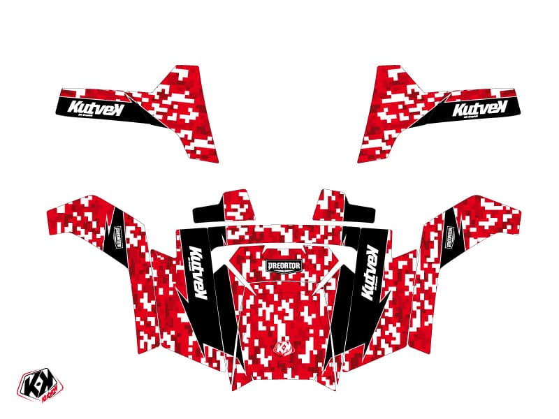 Kit graphique SSV Predator Polaris RZR 800 Rouge | Polaris | Kutvek - View 2