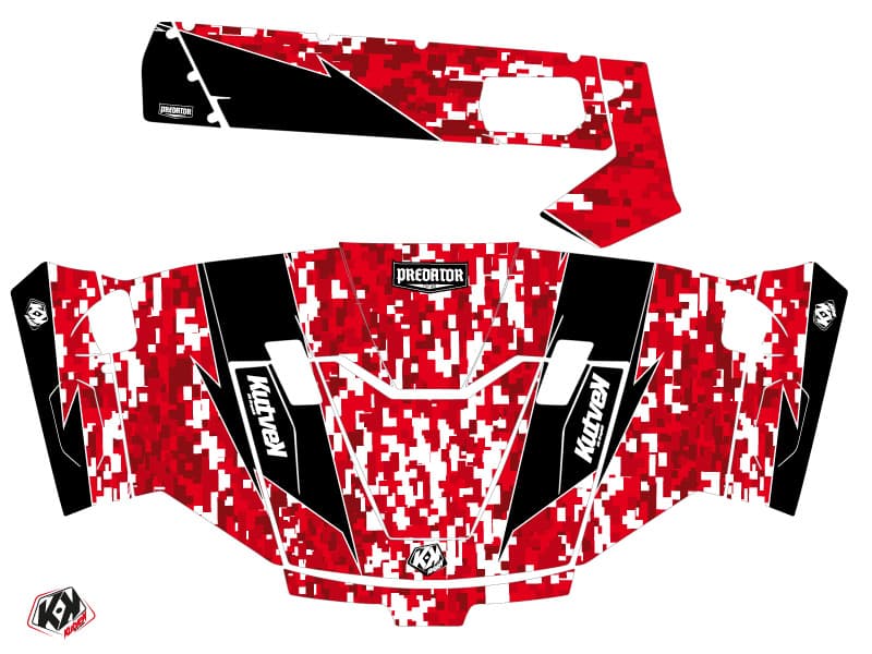 Kit graphique SSV Predator CF Moto U Force 800 Rouge | CF Moto | Kutvek - View 2