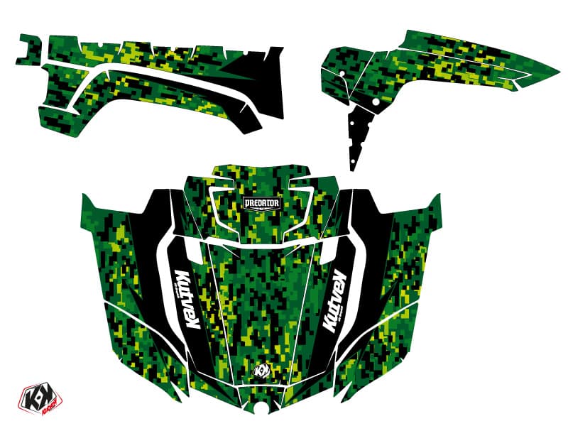 kit graphique ssv yamaha viking predator noir-vert | Yamaha | Kutvek - View 2