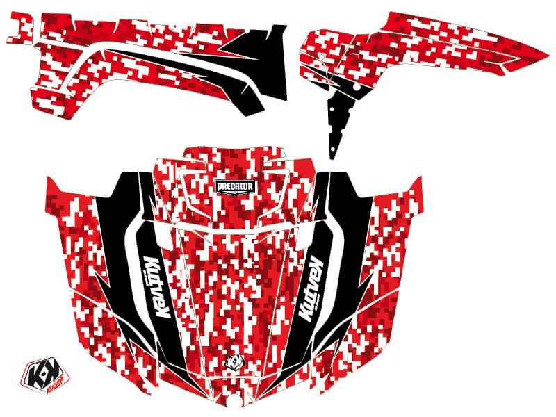 kit graphique ssv yamaha viking predator rouge | Yamaha | Kutvek - View 2