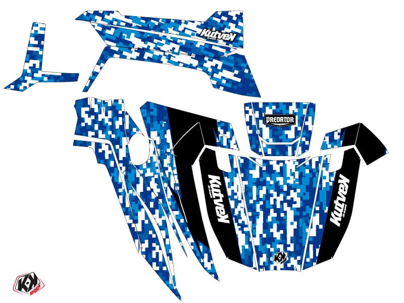 kit graphique ssv yamaha wolverine-r predator bleu | Yamaha | Kutvek - View 2