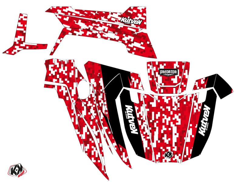 Kit graphique SSV Predator Yamaha Wolverine-R Rouge | Yamaha | Kutvek - View 2