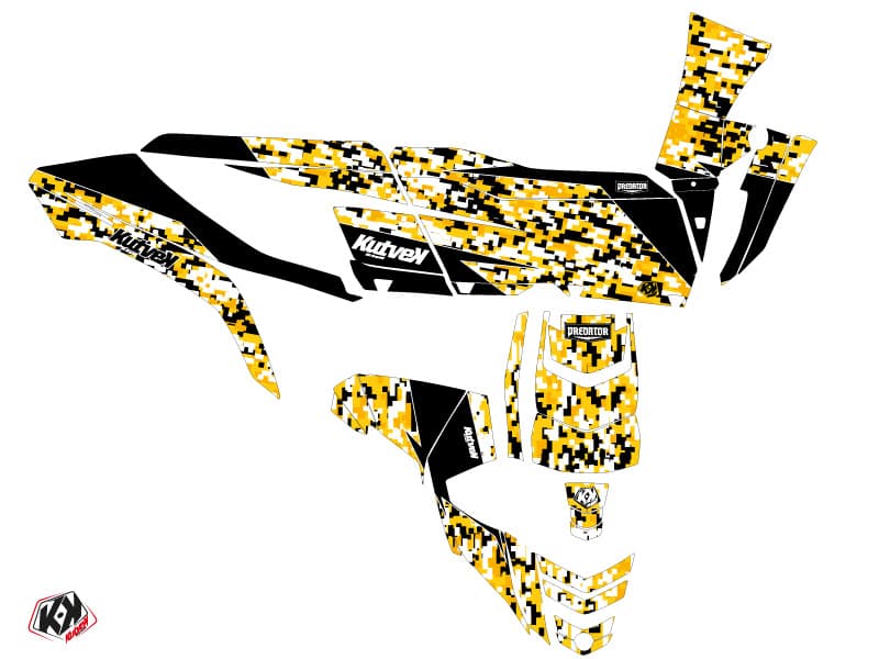 kit graphique ssv yamaha yxz 1000 r predator noir-jaune | Yamaha | Kutvek - View 2