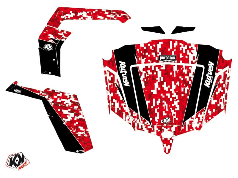 kit graphique ssv cf moto z force 800 predator rouge | CF Moto | Kutvek - View 2