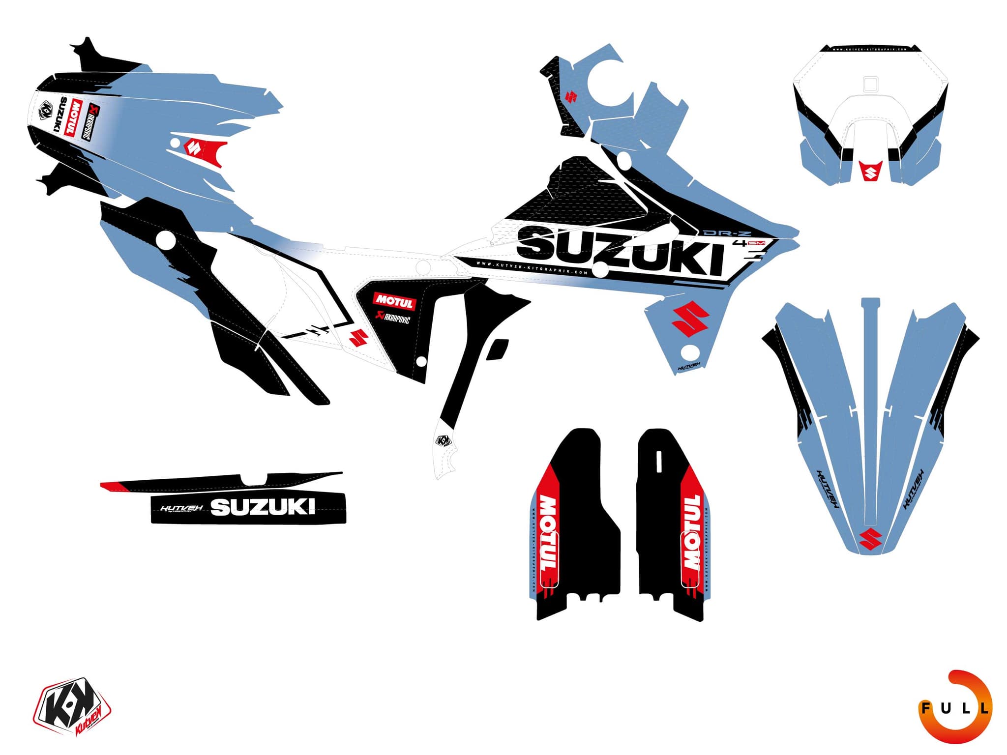 Deko-Set Motorrad SUZUKI DR-Z 4 SM PRIME Blau | Suzuki | Kutvek - View 3