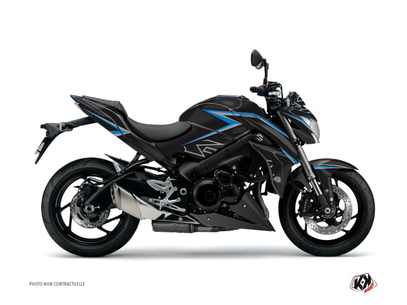 kit graphique moto suzuki gsx-s 1000 profil noir-bleu  