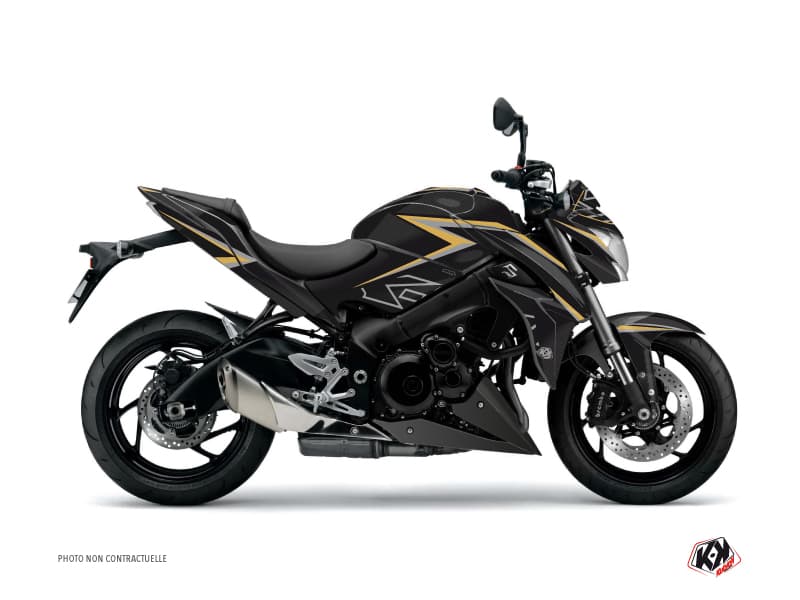 Kit graphique Moto Profil Suzuki GSX-S 1000 Noir Jaune