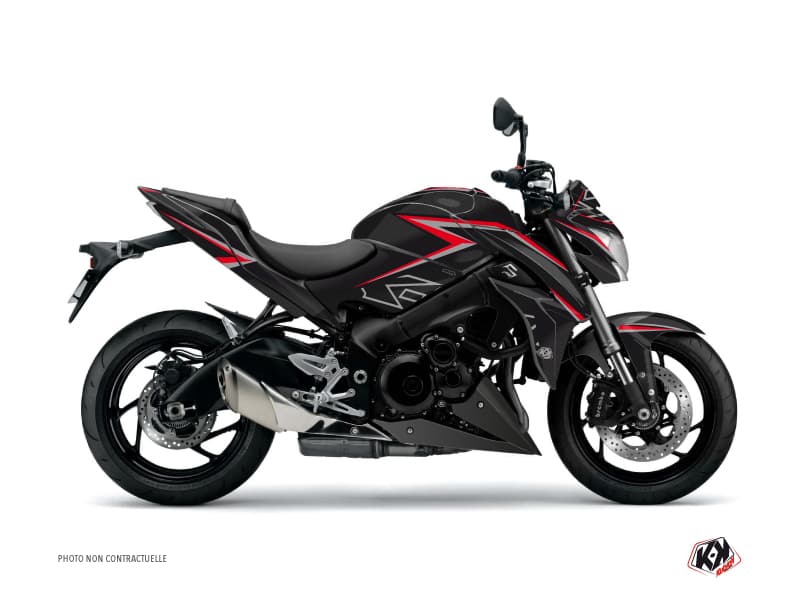 kit graphique moto suzuki gsx-s 1000 profil noir-rouge  