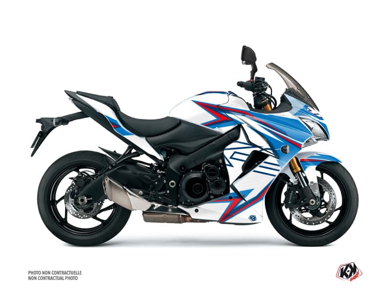 kit graphique moto suzuki gsx-s 1000 f profil blanc  