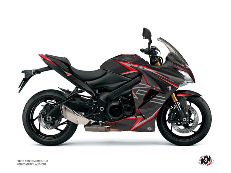 Kit graphique Moto Profil Suzuki GSX-S 1000 F Noir Rouge