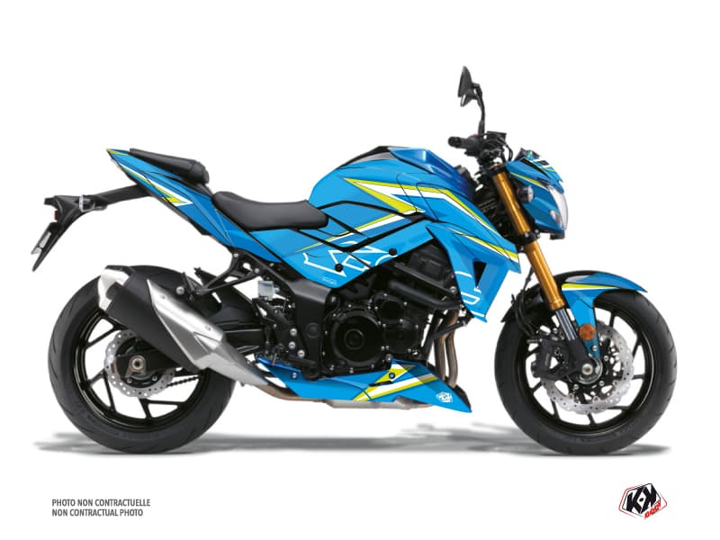 kit graphique moto suzuki gsx-s 750 profil bleu  