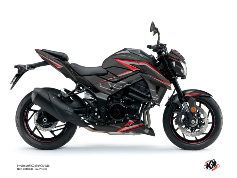 Kit Graphique Moto Profil Suzuki GSX-S 750 Noir Rouge