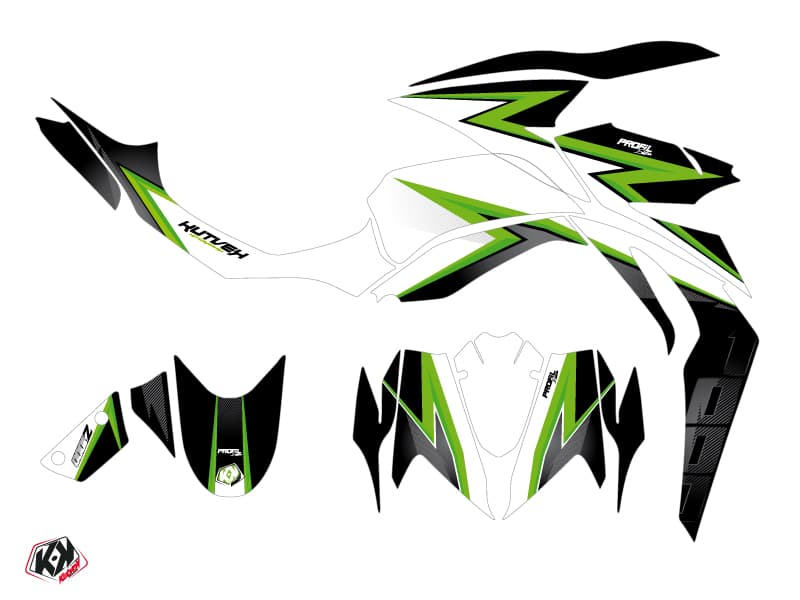 kit graphique moto kawasaki z 1000 profil vert | Kawasaki | Kutvek - View 2