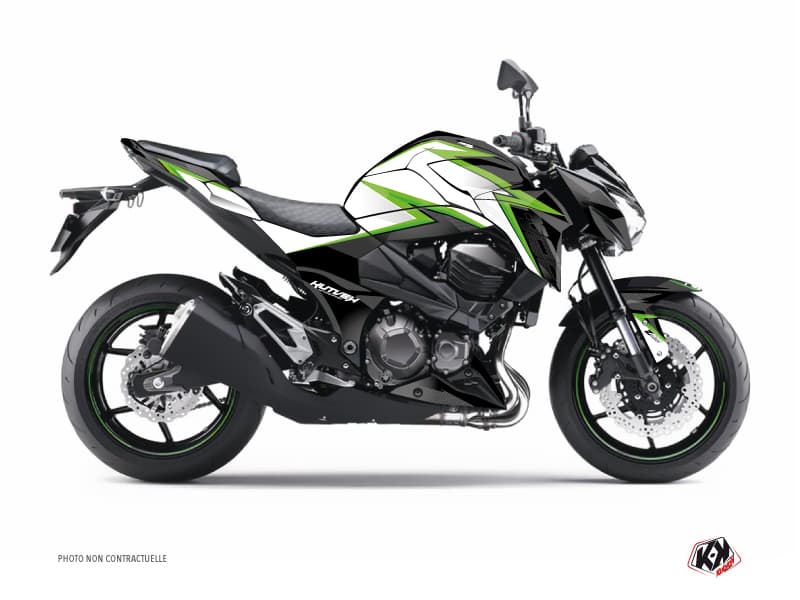 kit graphique moto kawasaki z 800 profil vert  