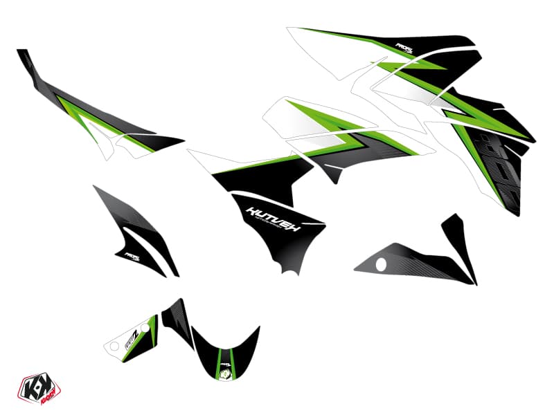 kit graphique moto kawasaki z 800 profil vert | Kawasaki | Kutvek - View 2