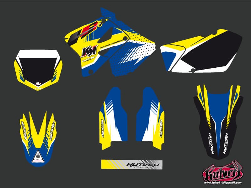 deko-set moto-cross pulsar suzuki 250 rm blau | Suzuki | Kutvek - View 2