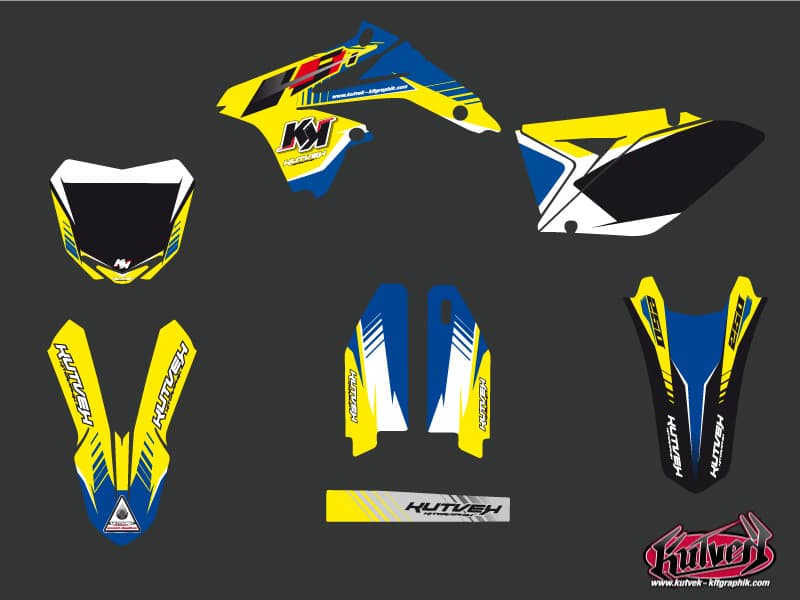 deko-set moto-cross pulsar suzuki 250 rmz blau | Suzuki | Kutvek - View 2