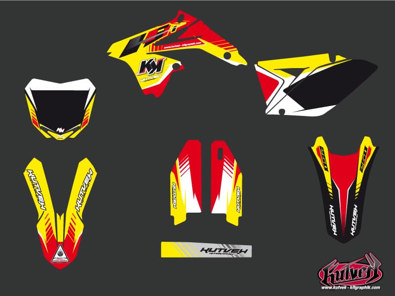 deko-set moto-cross pulsar suzuki 250 rmz rot | Suzuki | Kutvek - View 2