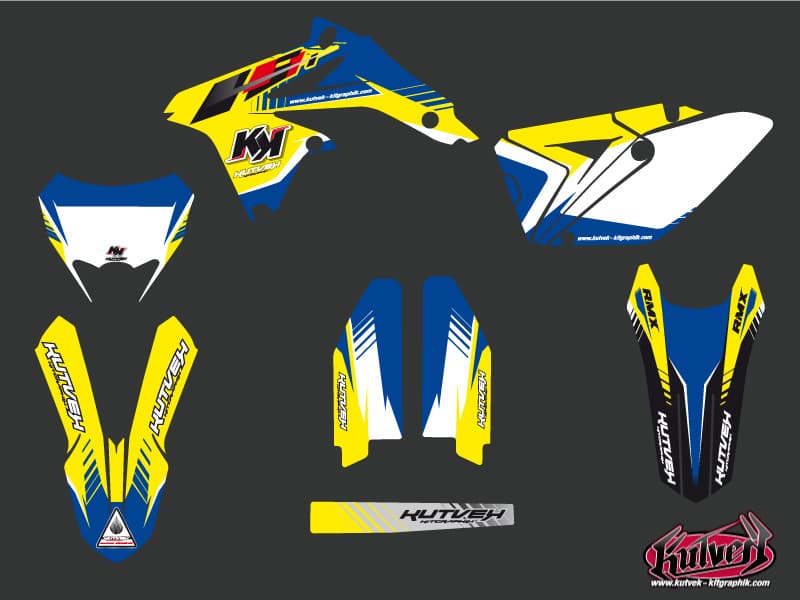 kit graphique motocross suzuki rmx 450 pulsar bleu | Suzuki | Kutvek - View 2