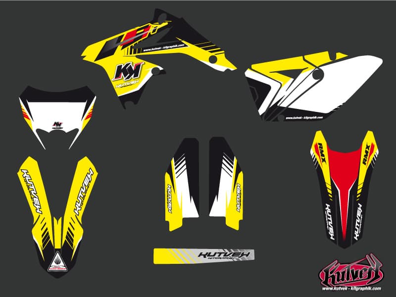 Kit graphique Moto Cross Pulsar Suzuki 450 RMX Noir | Suzuki | Kutvek - View 2