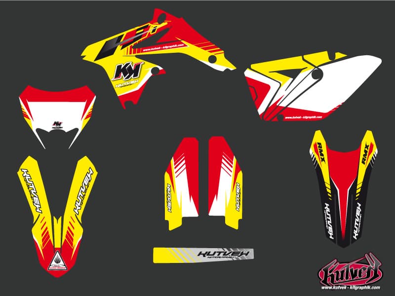 kit graphique motocross suzuki rmx 450 pulsar rouge | Suzuki | Kutvek - View 2