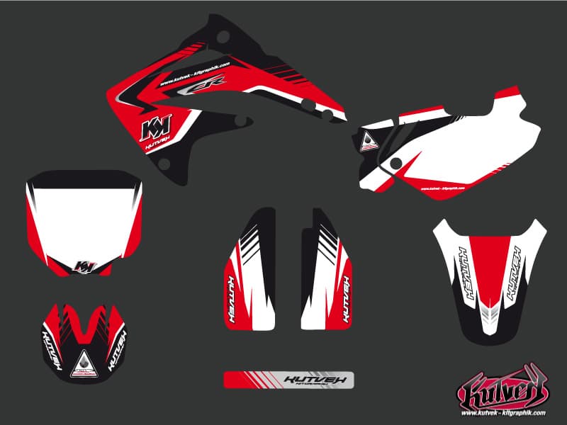 kit graphique motocross honda cr 85 pulsar noir | Honda | Kutvek - View 2
