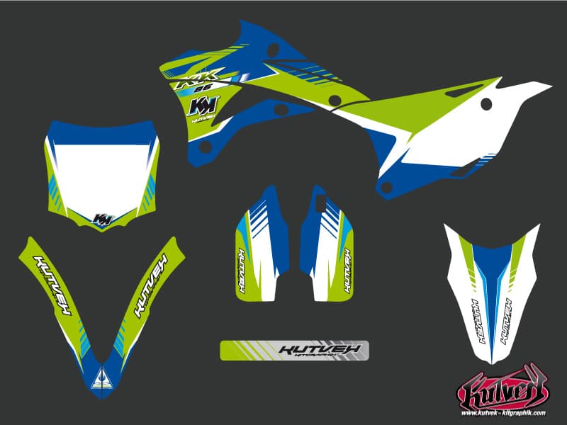 dirt bike kawasaki kx 85 pulsar blue  graphic kit | Kawasaki | Kutvek - View 2