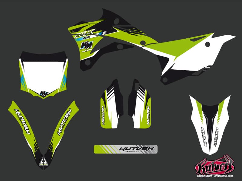 kit graphique motocross kawasaki kx 85 pulsar noir | Kawasaki | Kutvek - View 2
