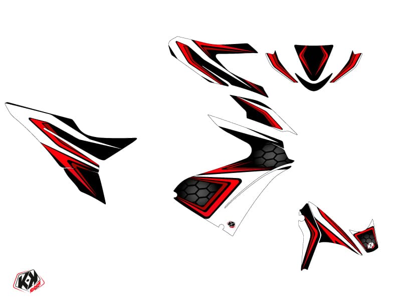 kit decorativo scooter race yamaha aerox rosso | Yamaha | Kutvek - View 2