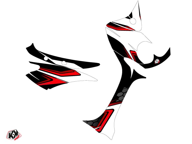 Yamaha NEOS Scooter Race Graphic Kit Red | Yamaha | Kutvek - View 2