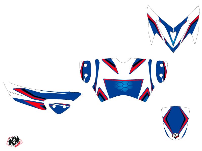 Yamaha Slider Scooter Race Graphic Kit Blue | Yamaha | Kutvek - View 2