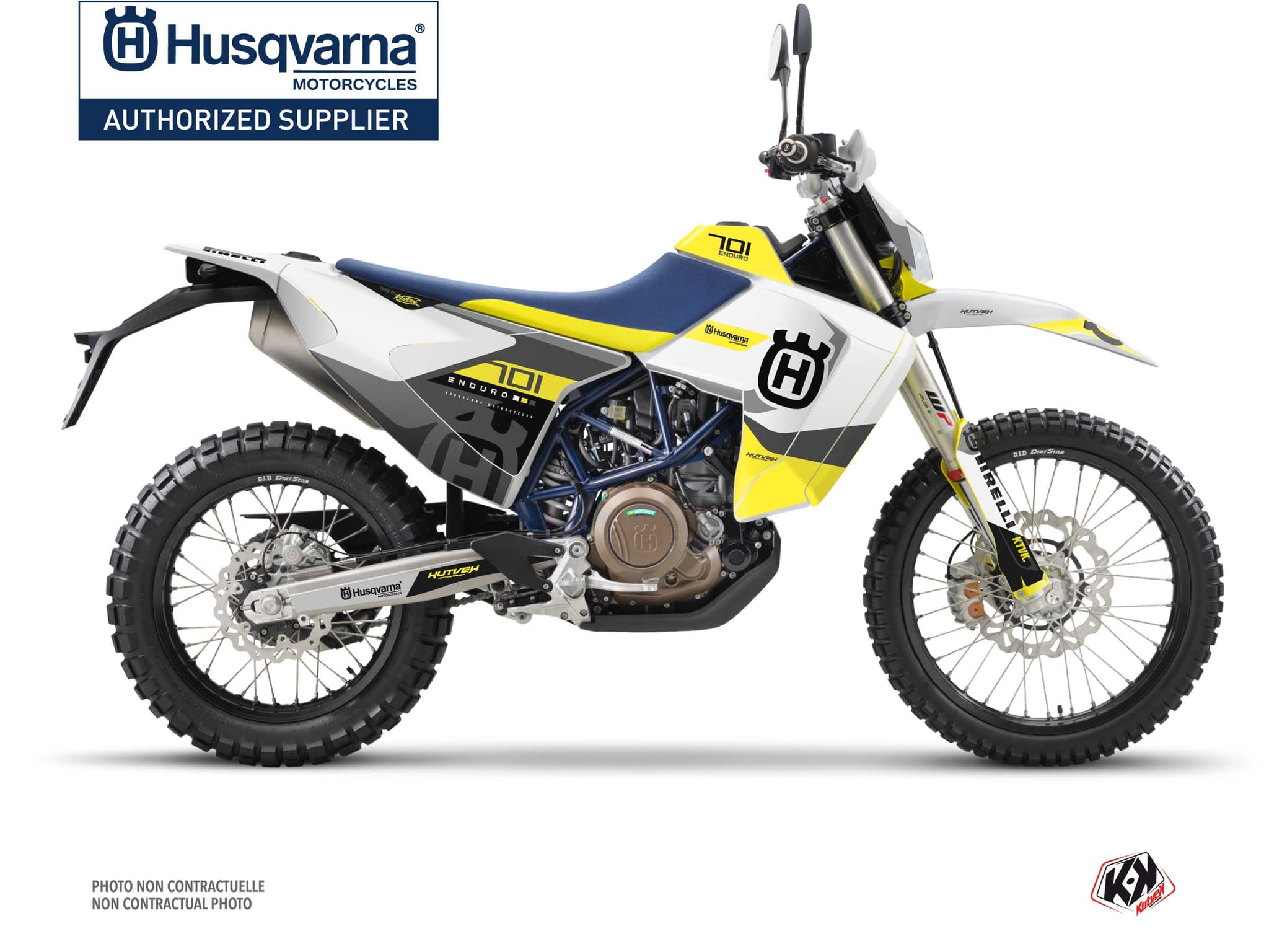 Kit graphique Moto Cross Reef Husqvarna 701 Enduro LR Gris