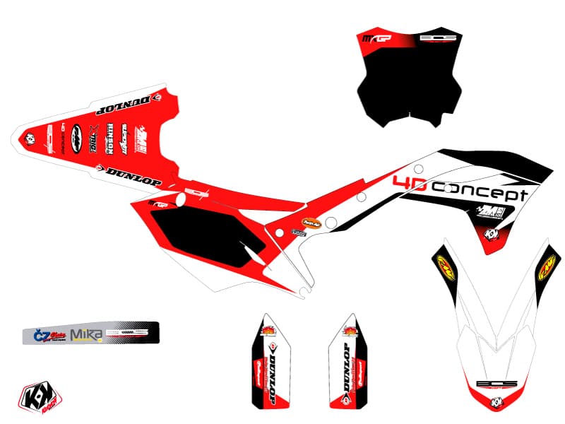 kit graphique motocross kawasaki kx 250 f replica bos | Kawasaki | Kutvek - View 2
