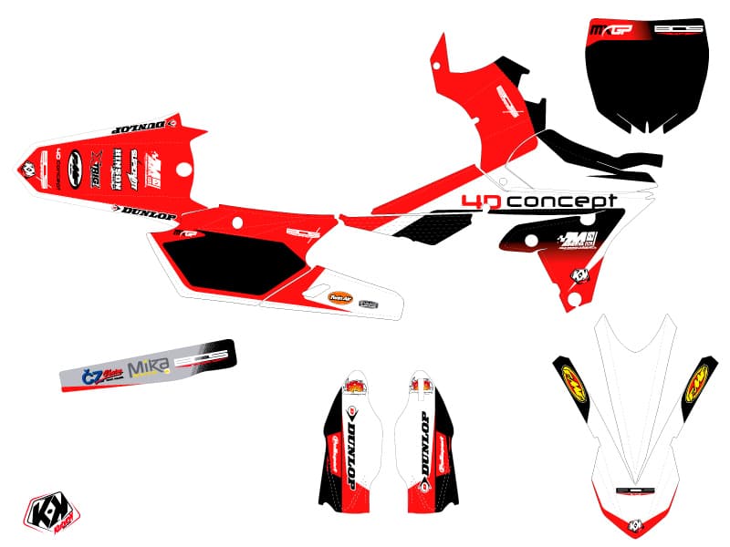Yamaha 250 YZF Dirt Bike Replica BOS Graphic Kit | 250 YZF | Kutvek - View 2