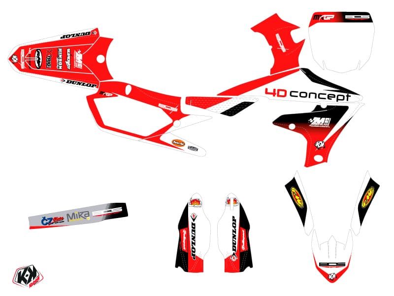 Yamaha 450 YZF Dirt Bike Replica BOS Graphic Kit | 450 YZF | Kutvek - View 2
