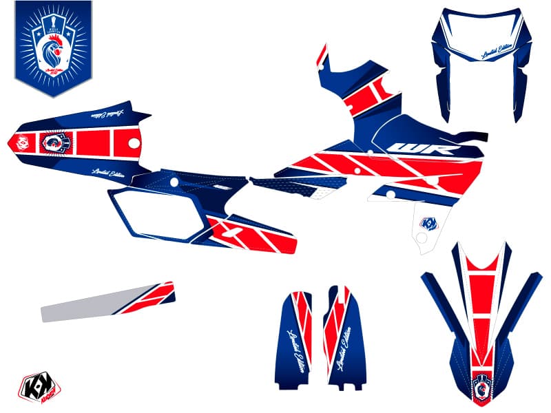 Yamaha 450 WRF Dirt Bike Replica France 2018 Limited Edition Graphic Kit | WR | Kutvek - View 2