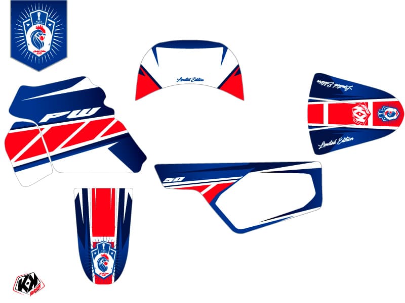Kit graphique Moto Cross Replica France 2018 Edition Limitée Yamaha PW 50 | PW 50 | Kutvek - View 2