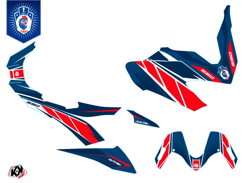kit graphique maxi-scooter yamaha tmax 530 replica france 2018 bleu-blanc-rouge | Yamaha | Kutvek - View 2