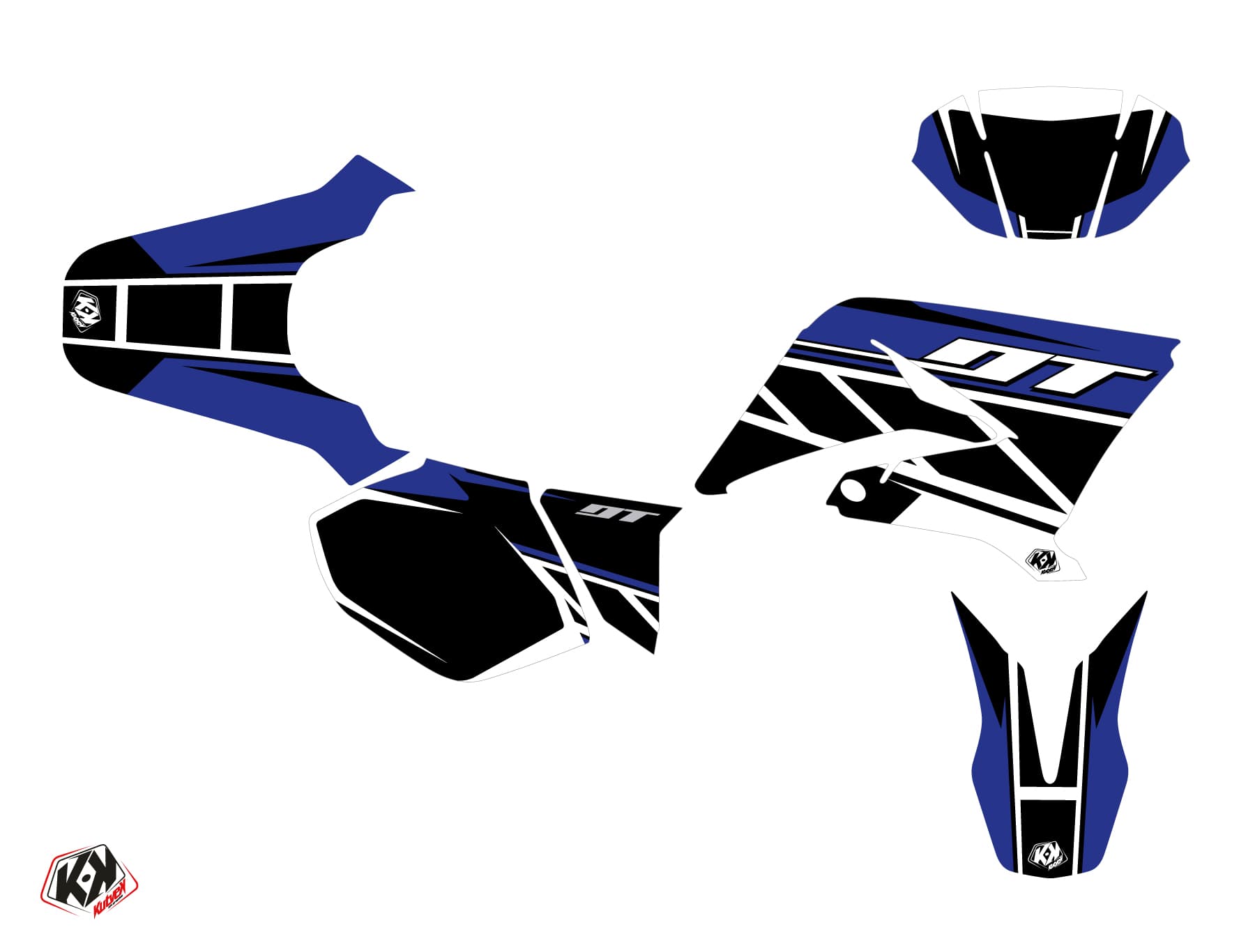 kit graphique 50cc yamaha dt 50 replica bleu | Yamaha | Kutvek - View 2