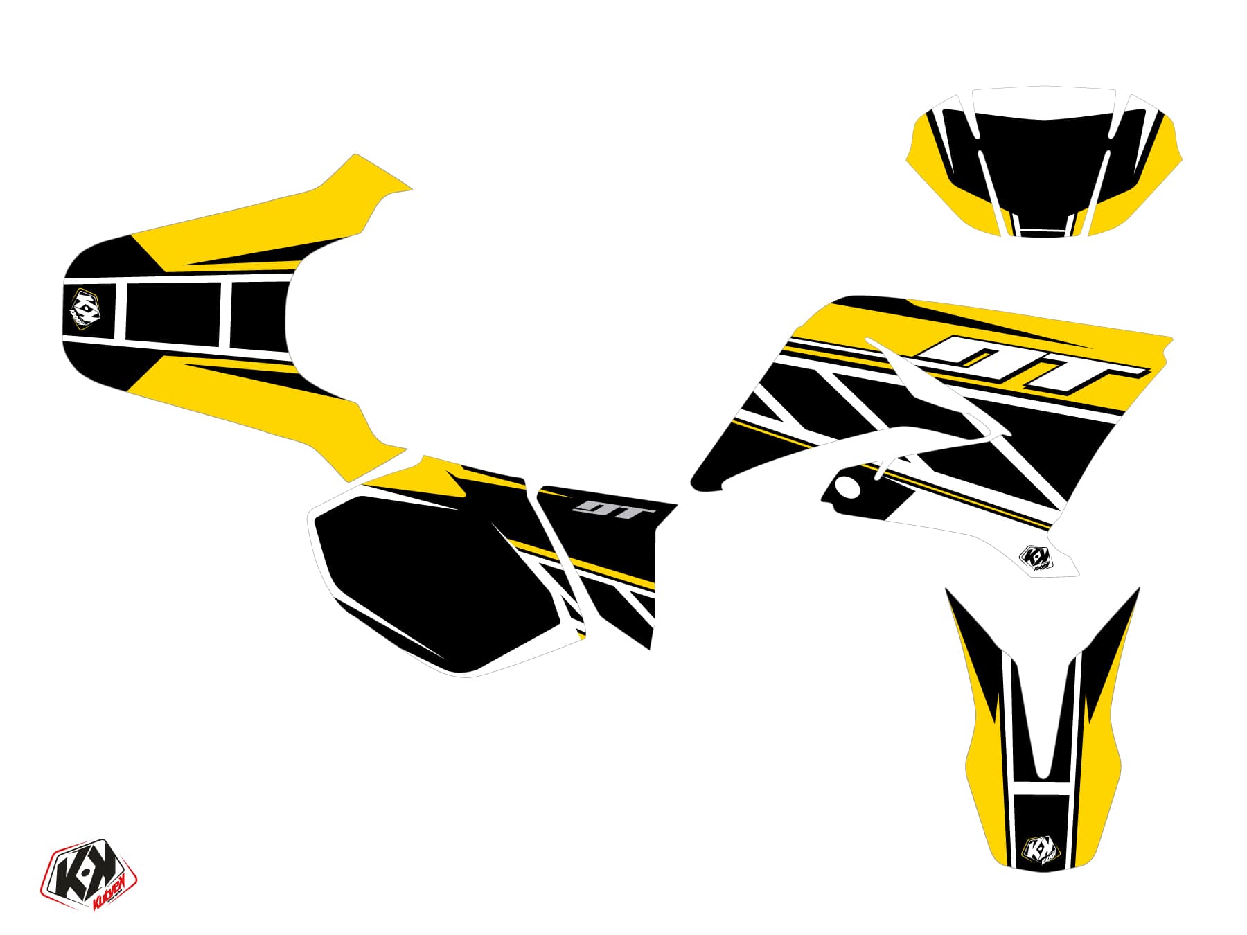 kit de decoración 50cc yamaha dt 50 replica amarillo | Yamaha | Kutvek - View 2