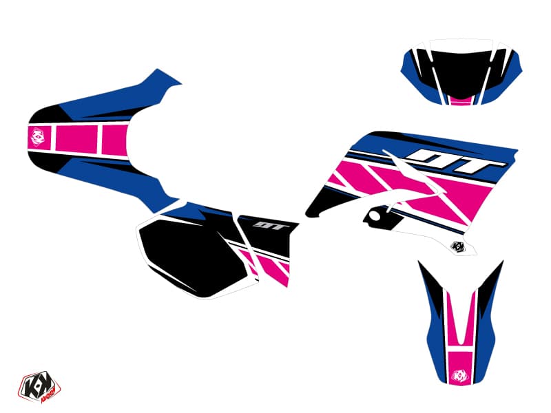 50cc Replica Yamaha DT 50 Pink Graphic Kit | Yamaha | Kutvek - View 2