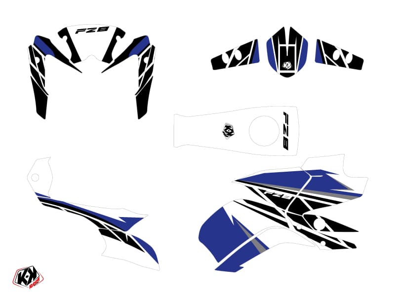 kit graphique moto yamaha fz 8 replica bleu | Yamaha | Kutvek - View 2