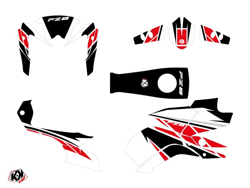 Kit graphique Moto Replica Yamaha FZ 8 Rouge | Yamaha | Kutvek - View 2